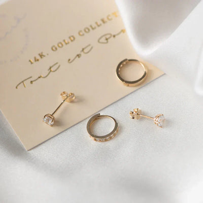 Set di orecchini in pietra Dara Brillane | Oro