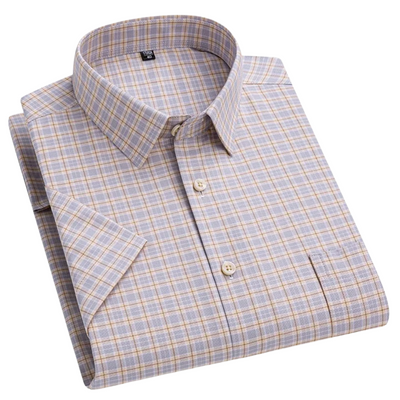 Arvani - Elegante camicia in cotone a maniche corte per un look fresco e raffinato