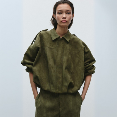 Georgina - Giacca Leggero in Suede