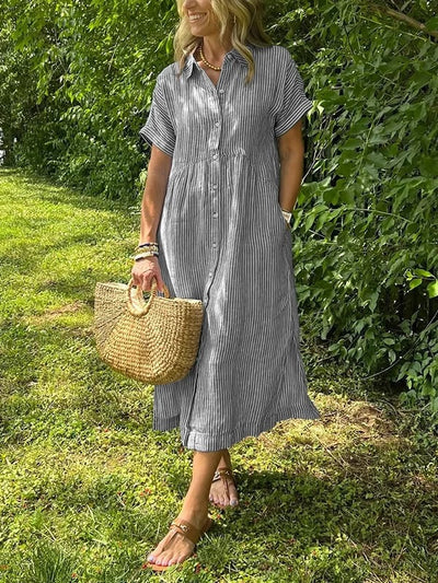 CASSIE | Abito a Righe Elegante per un look Raffinato