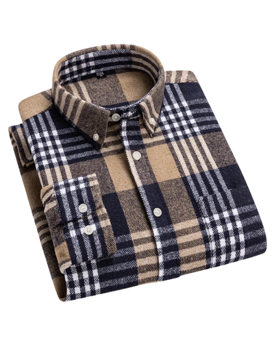 Arvani - Elegante camicia a quadri in morbido cotone per uno stile casual e alla moda