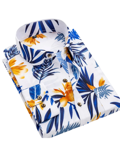 Arvani - Elegante camicia con raffinata stampa nautica per un look irresistibile