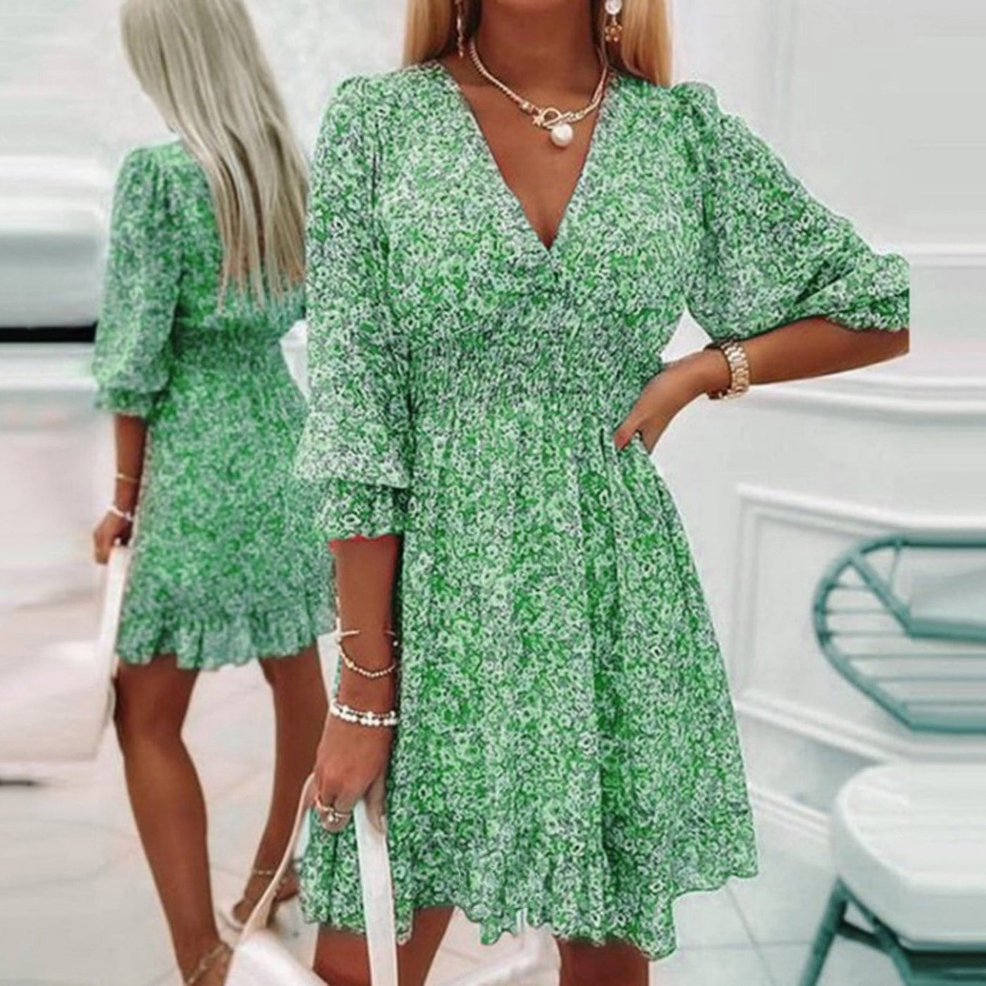 Addison™ - Abito Floreale Elegante per un Look Chic e Raffinato