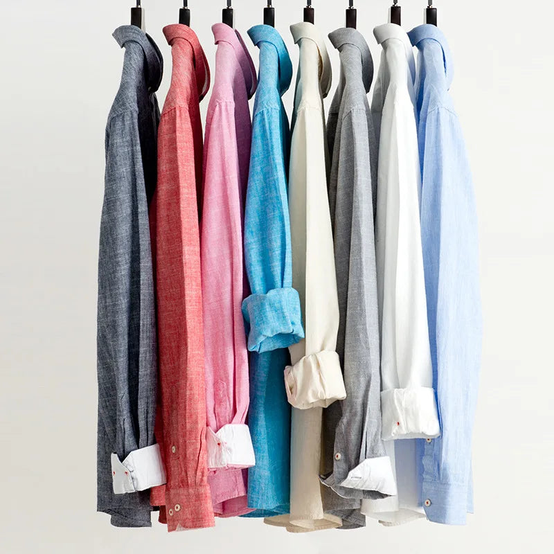 Arvani - Camicia in Lino Saint-Tropez Elegante per uno Stile Fresco e Raffinato