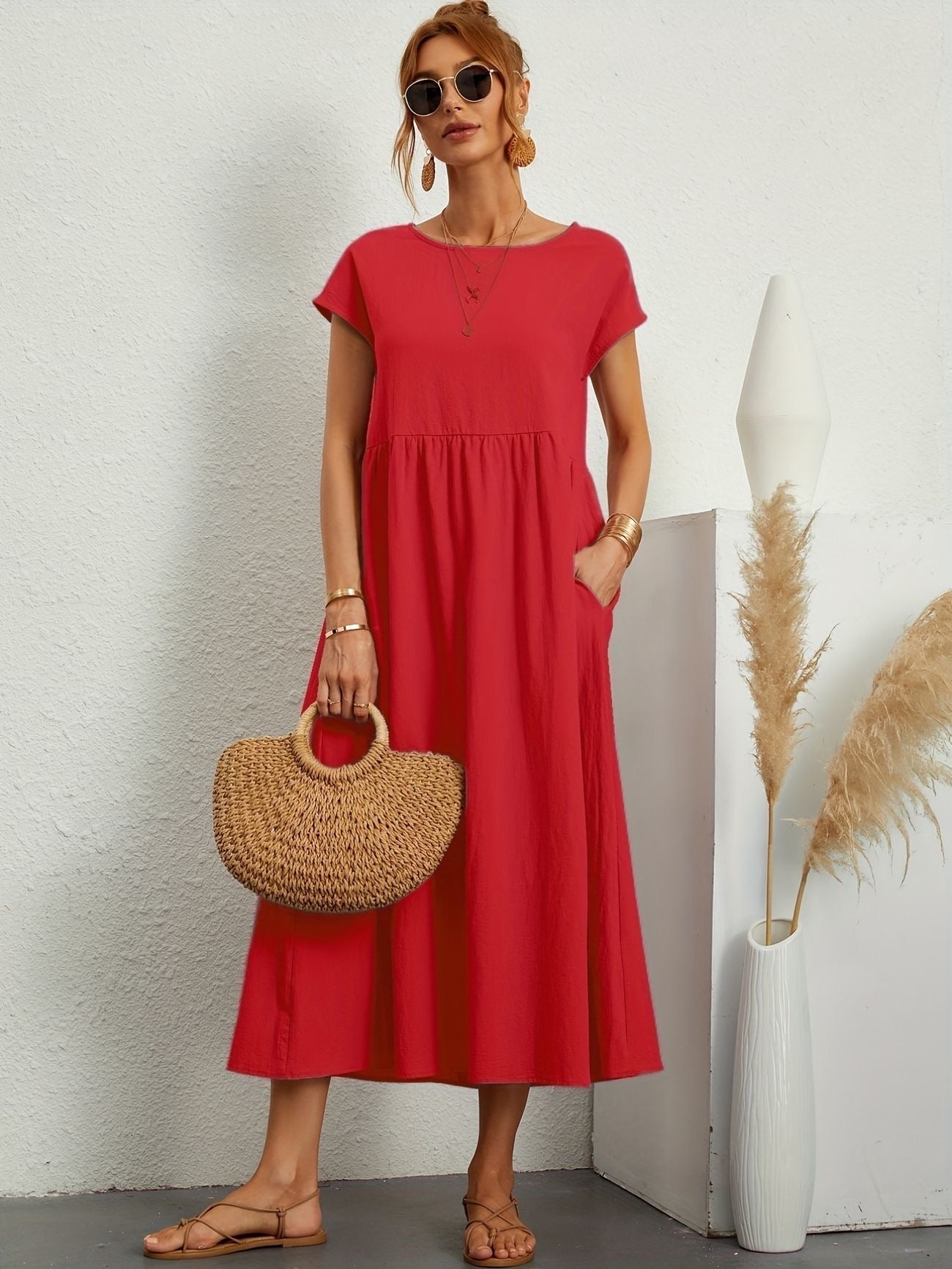 Caroline™ - Abito Casual Elegante per uno Stile Raffinato e Confortevole