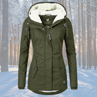 Naomi - Giacca Parka con cappuccio e interno in felpa