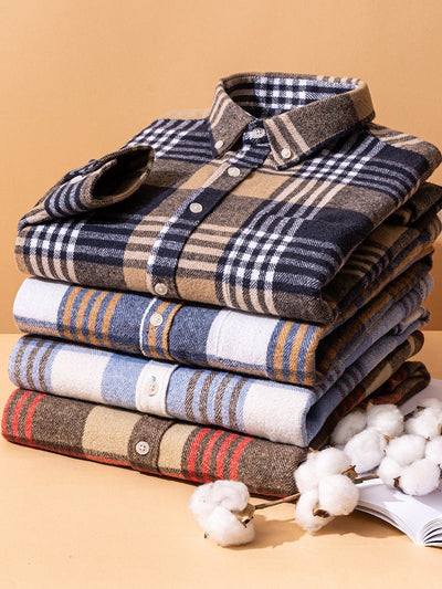 Arvani - Elegante camicia a quadri in morbido cotone per uno stile casual e alla moda