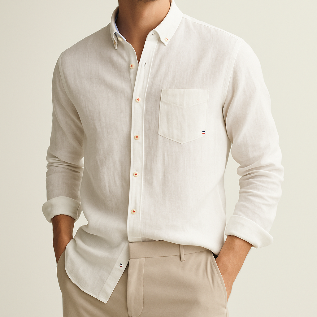 Arvani - Camicia in Lino Saint-Tropez Elegante per uno Stile Fresco e Raffinato