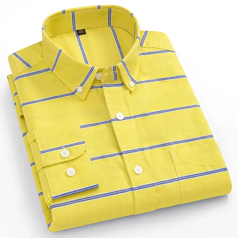 Arvani - Camicia Elegante in Morbido Cotone Oxford per uno Stile senza Tempo