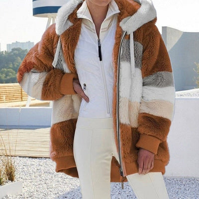 Liora - Gilet con cappuccio morbido di lusso