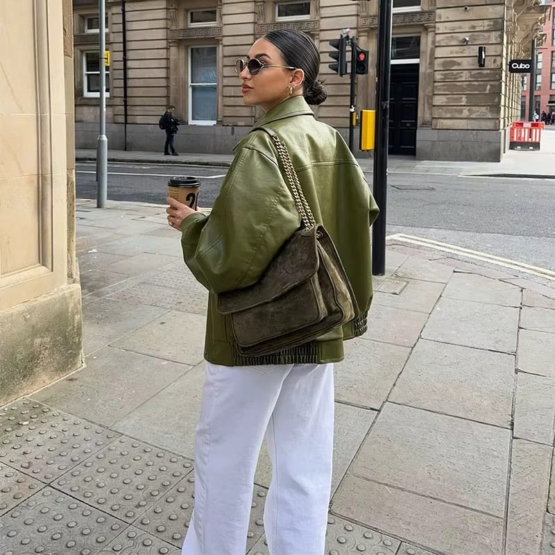 Harper - Cappotto in Pelle Oversize