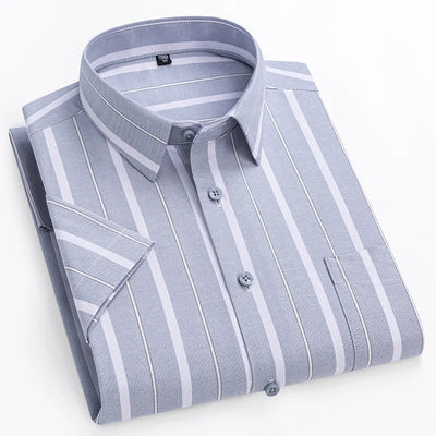 Arvani - Elegante camicia in cotone a maniche corte per un look fresco e raffinato