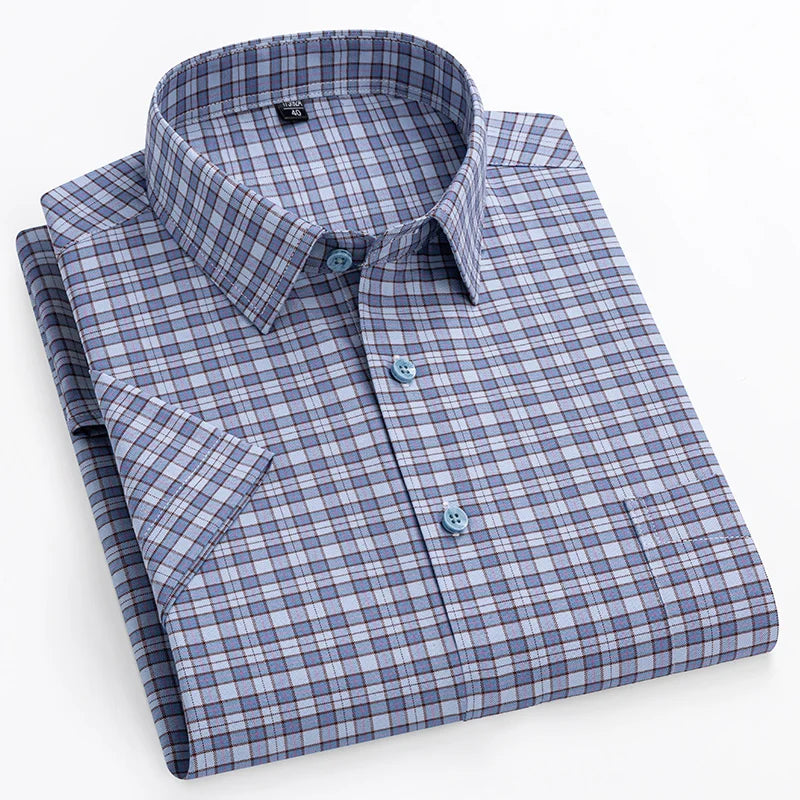 Arvani - Elegante camicia in cotone a maniche corte per un look fresco e raffinato