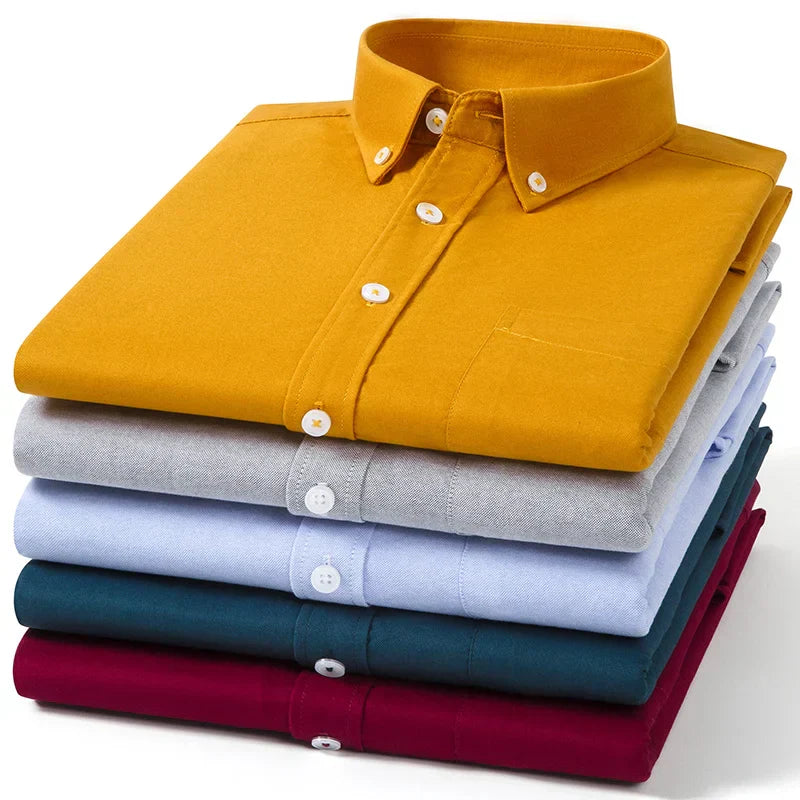 Arvani - Camicia Elegante in Morbido Cotone Oxford per uno Stile senza Tempo