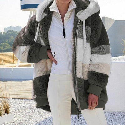 Liora - Gilet con cappuccio morbido di lusso