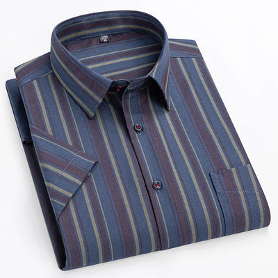 Arvani - Elegante camicia in cotone a maniche corte per un look fresco e raffinato