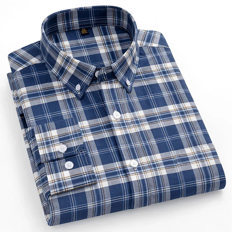Arvani - Camicia Elegante in Morbido Cotone Oxford per uno Stile senza Tempo