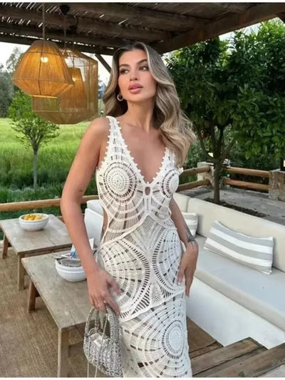 Liselotte™ | Elegante Abito Lungo con Scollo a V per Occasioni Speciali