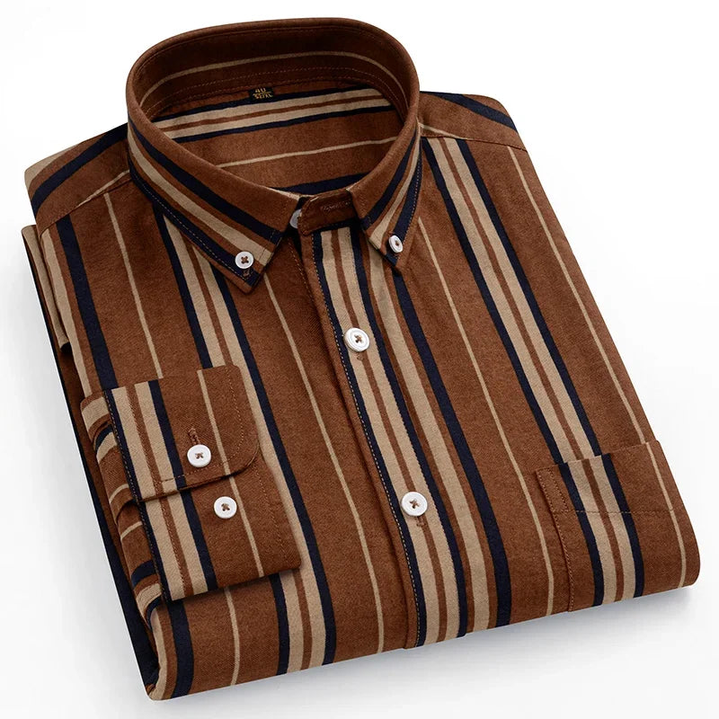 Arvani - Camicia Elegante in Morbido Cotone Oxford per uno Stile senza Tempo