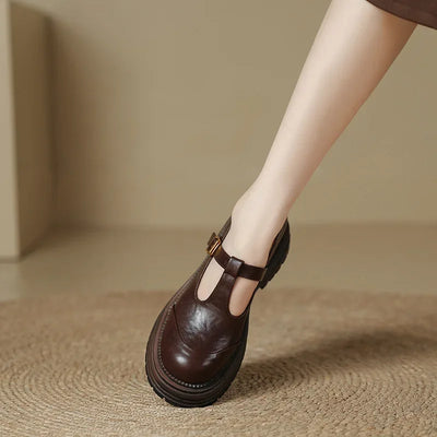 Chiara - Eleganti Scarpe Mary Jane in Pelle di Alta Qualità