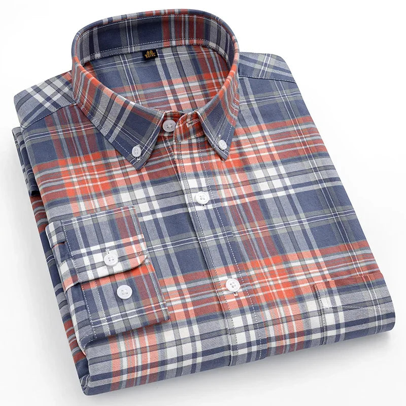 Arvani - Camicia Elegante in Morbido Cotone Oxford per uno Stile senza Tempo
