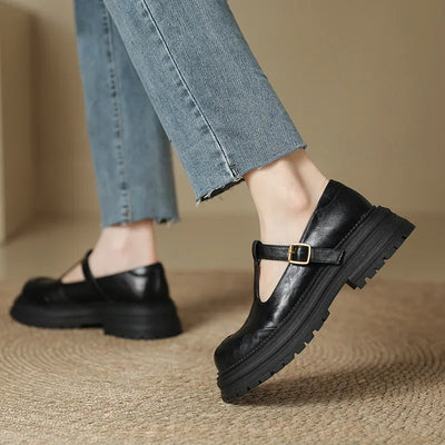 Chiara - Eleganti Scarpe Mary Jane in Pelle di Alta Qualità