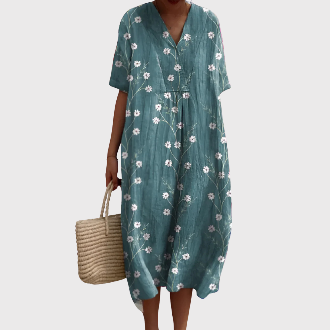 Elsie | Soft Meadow Ditsy Midi Dress