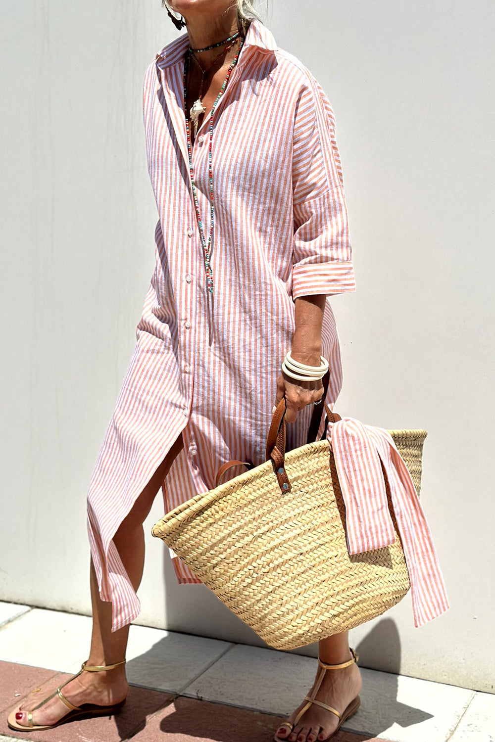 Sophia | Camicia da Abito a Righe Classiche e Comfort Elegante per un Look Raffinato