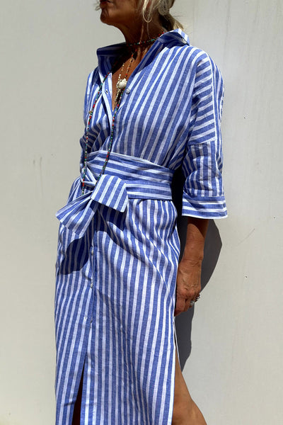 Sophia | Camicia da Abito a Righe Classiche e Comfort Elegante per un Look Raffinato
