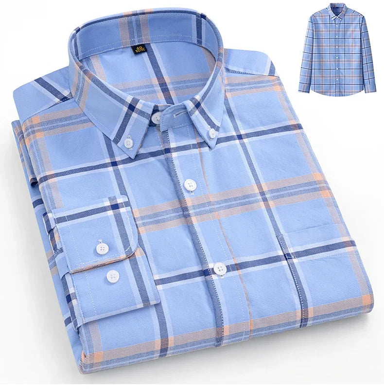 Arvani - Camicia Elegante in Morbido Cotone Oxford per uno Stile senza Tempo