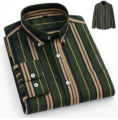 Arvani - Camicia Elegante in Morbido Cotone Oxford per uno Stile senza Tempo