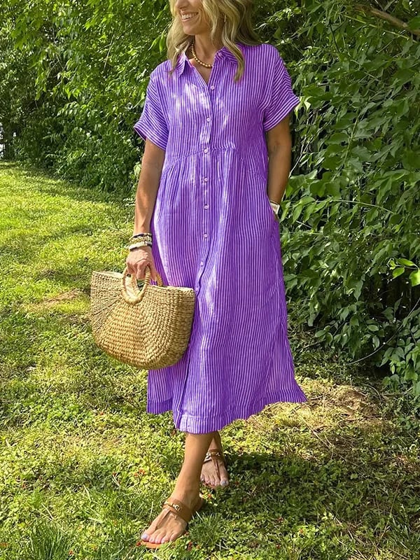 CASSIE | Abito a Righe Elegante per un look Raffinato