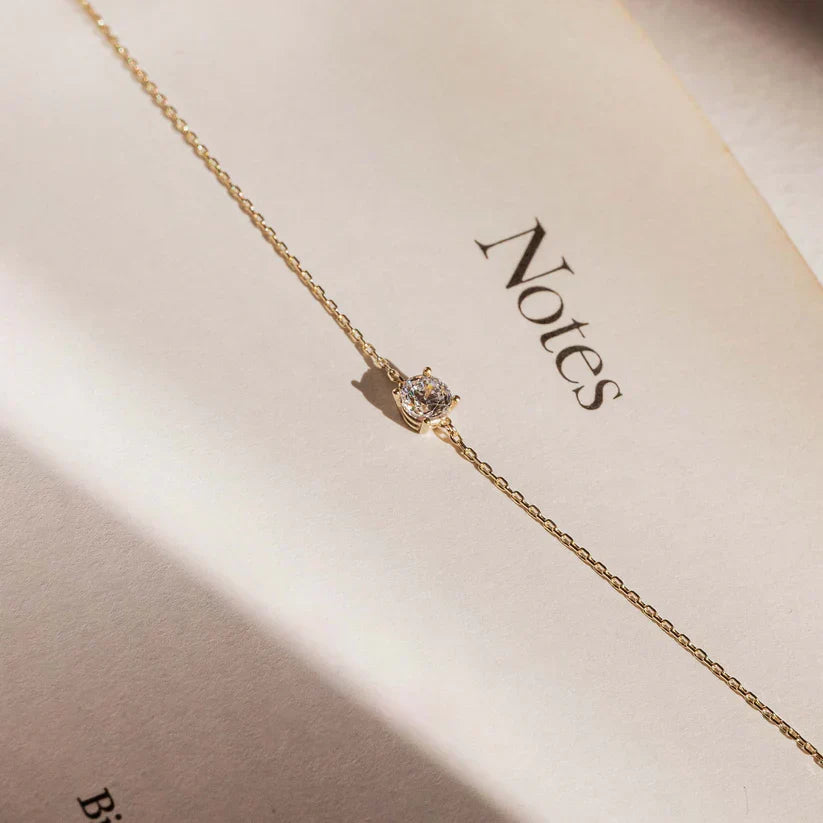 Bracciale con pietra moissanite Cléa | Oro