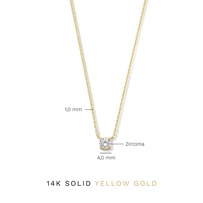 Collana con pietra moissanite Cléa | Oro
