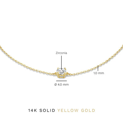 Bracciale con pietra moissanite Cléa | Oro