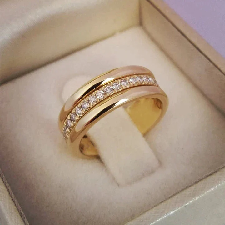 Patricia - Anello vintage con zirconi incastonati