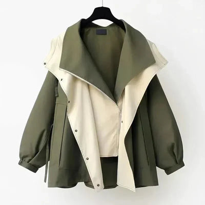 Cappotto alla moda con motivo rose