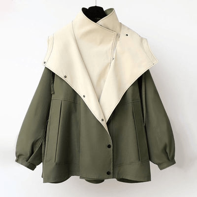Cappotto alla moda con motivo rose