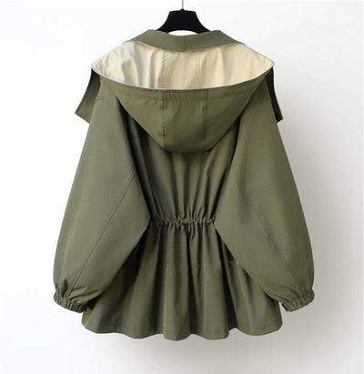 Cappotto alla moda con motivo rose