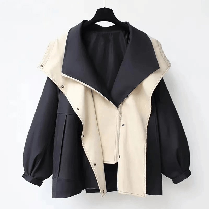 Cappotto alla moda con motivo rose