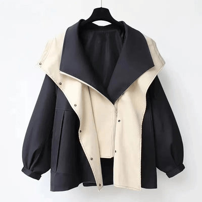 Cappotto alla moda con motivo rose