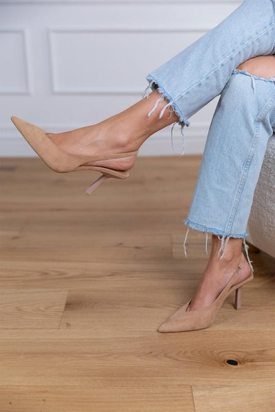 Claudia - Scarpe slingback nude eleganti