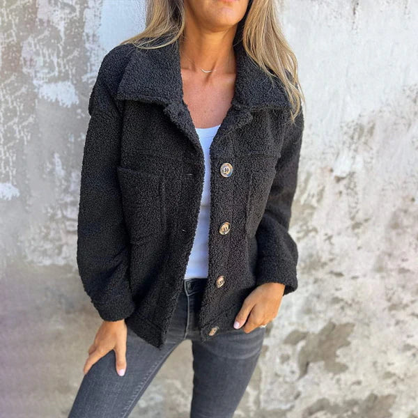 Claudia – Giacca Leggera in Bouclé con Rever neckline