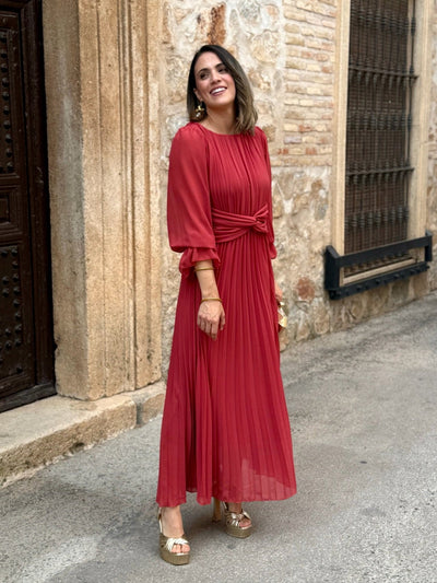 Elegante vestito plissettato Aurea per incontri e eventi speciali